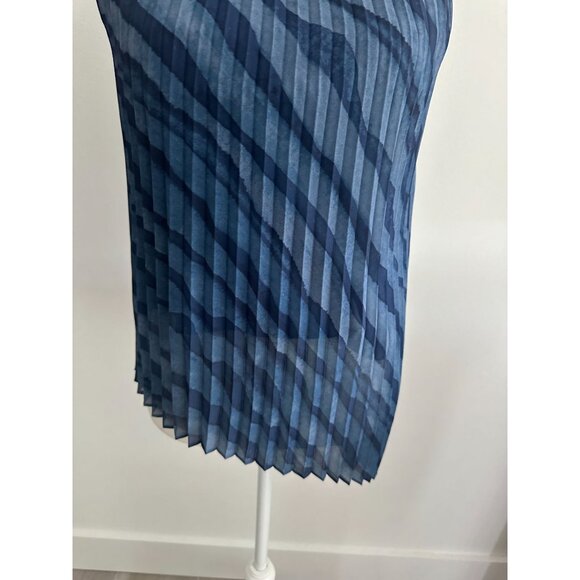 HALSTON Women's Blue Asymmetrical Tank Top Size XS - Picture 8 of 9